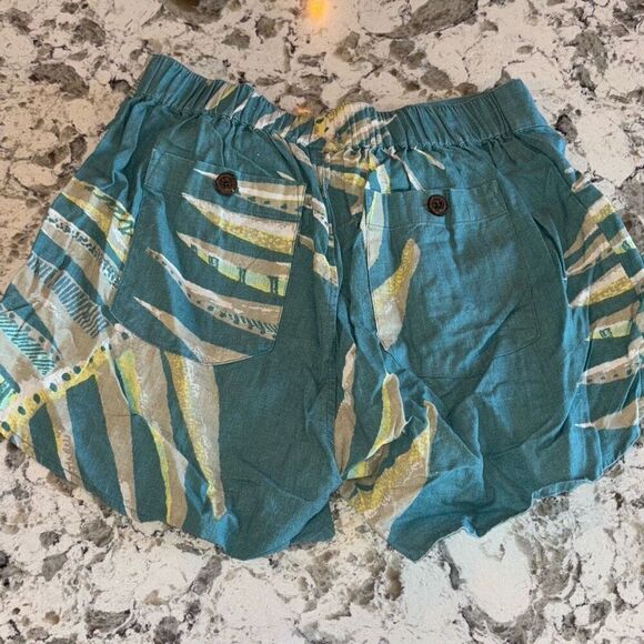Patagonia Garden Island Palms of my Heart blue shorts XS - Picture 4 of 8